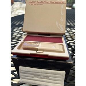 Avon Natural Radiance Powder Blush Extra Plum VTG NOS .23 oz‎